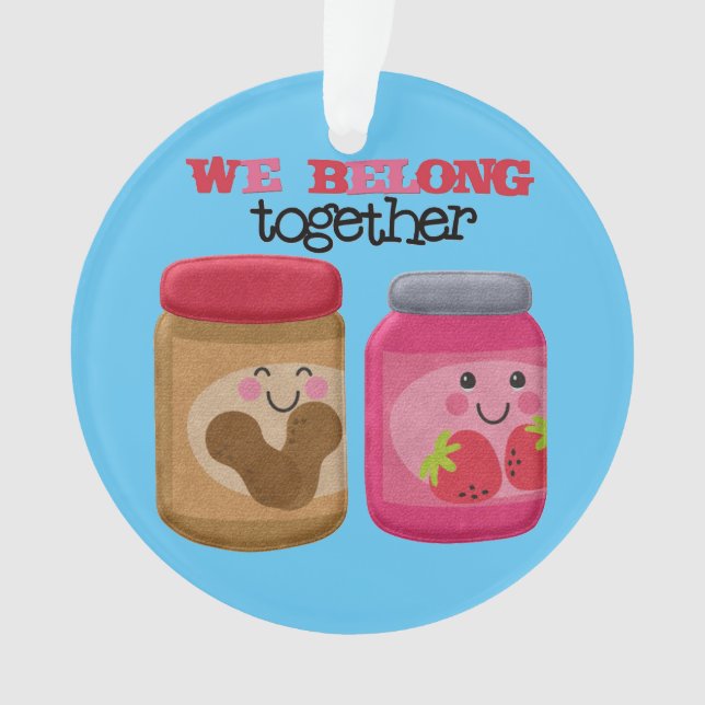 Peanut Butter & Jelly Christmas Ornament (Front)