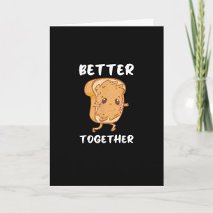 Peanut Butter Jelly Cute Couple Better Together De Card