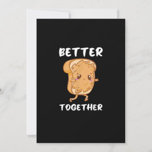 Peanut Butter Jelly Cute Couple Better Together De Holiday Card