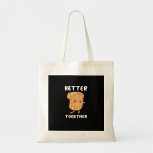 Peanut Butter Jelly Cute Couple Better Together De Tote Bag