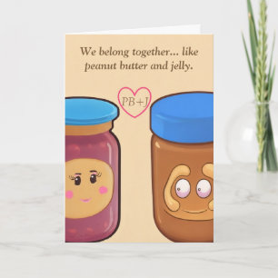 Peanut Butter & Jelly In Love - Funny Holiday Card