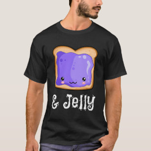 Peanut Butter Jelly Kawaii Pbj Matching Blueberry  T-Shirt