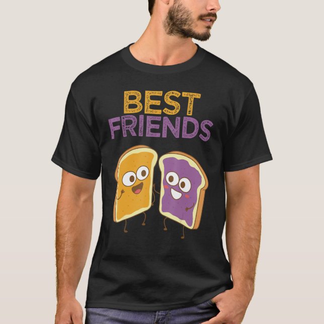 Peanut Butter Jelly Sandwich  Matching Bff Food 1 T-Shirt (Front)