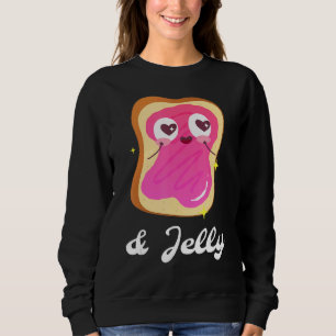 Peanut Butter & Jelly Strawberry Jam Couples Match Sweatshirt