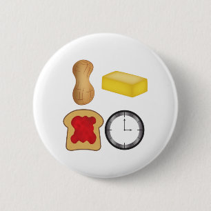 Peanut Butter Jelly Time! 6 Cm Round Badge