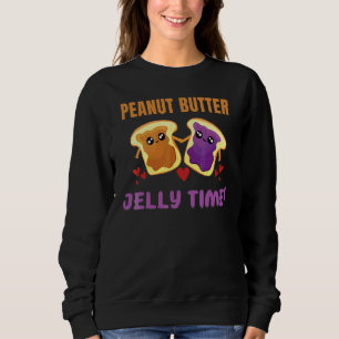 Peanut Butter Jelly Time Food Graphic Sweatshirt