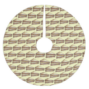 Peanut Butter Jelly Time PB&J Sandwich Bread Jam Brushed Polyester Tree Skirt