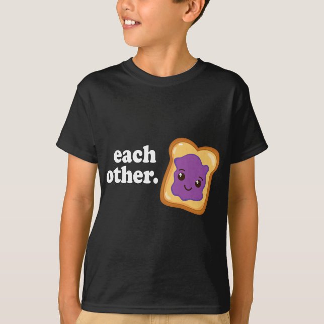 Peanut Butter & Jelly Women Men Valentine Matching T-Shirt (Front)
