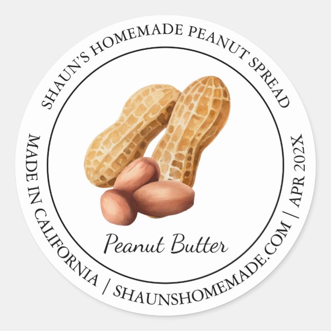 Peanut Butter Modern label (Front)
