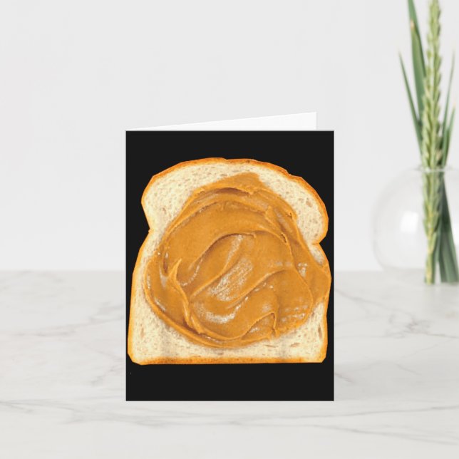 Peanut Butter On Bread Slice Costume Halloween Foo Card (Front)