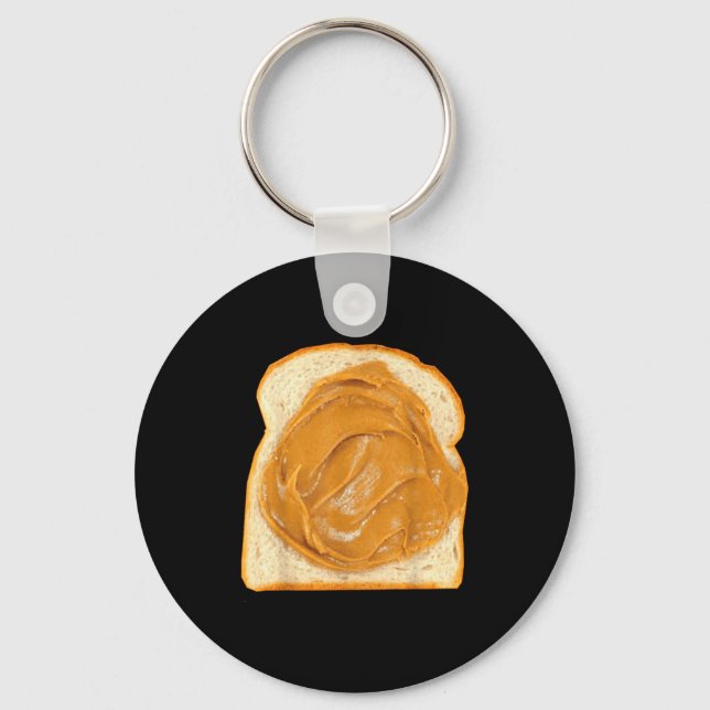 Peanut Butter On Bread Slice Costume Halloween Foo Key Ring (Front)