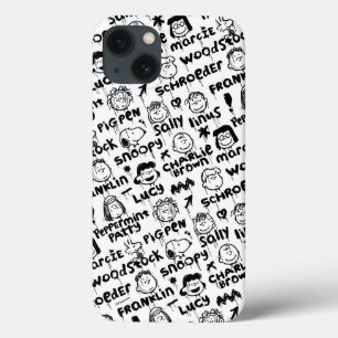 Peanut Characters Graffiti Pattern iPhone 13 Case