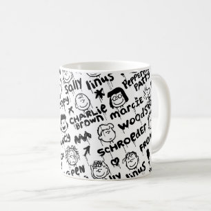 Peanut Characters Graffiti Pattern Coffee Mug