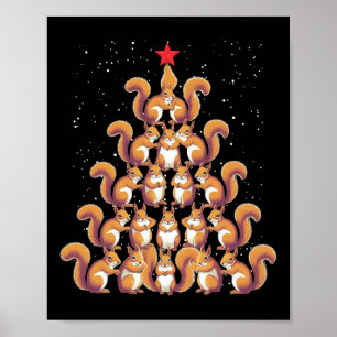 Peanut Christmas Tree The Squirrel Xmas Tree Women Poster