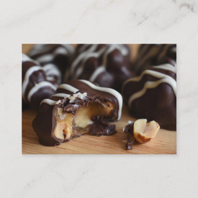Peanut Cluster Chocolatier Chocolate Candy Shop Business Card (Front)