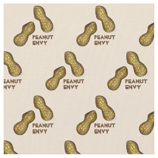 Peanut Envy Nutty Peanuts Nuts Food Fabric (Close Up)