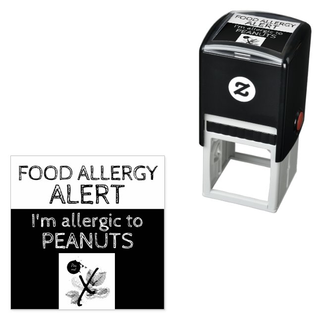 Peanut Food Allergy Alert Self-inking Stamp (In Situ)