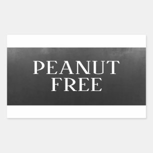 Peanut Free Allergy Safe Culinary Rectangular Sticker