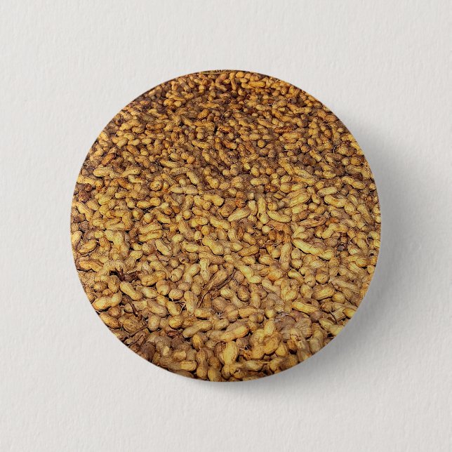 Peanut harvest, Cyprus texture 6 Cm Round Badge (Front)
