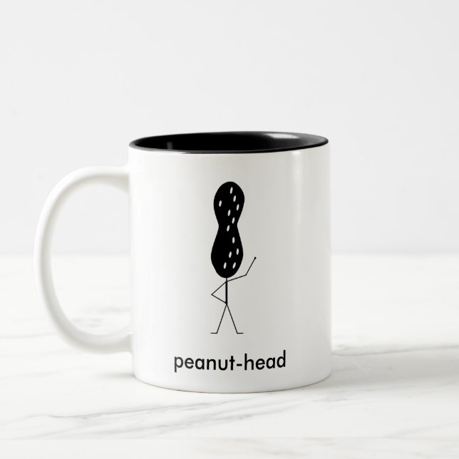 peanut-head Two-Tone coffee mug (Left)