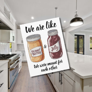Peanut jar with jelly jar anniversary postcard