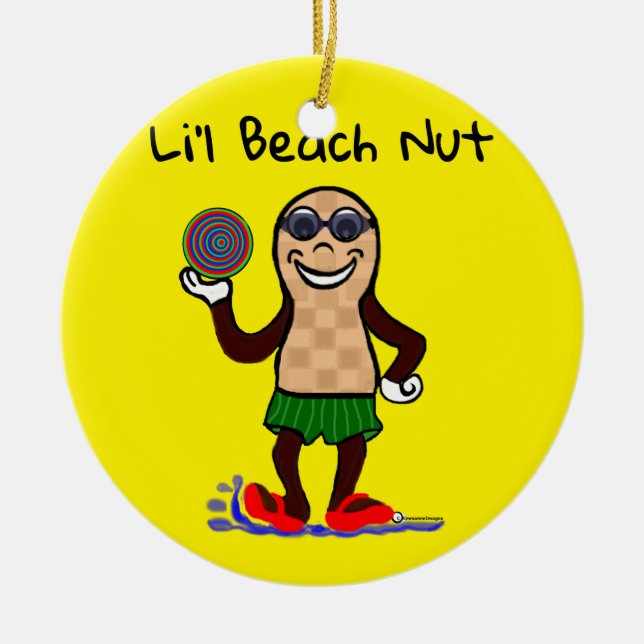 Peanut Little by Emmamm Images Ceramic Tree Decoration (Front)