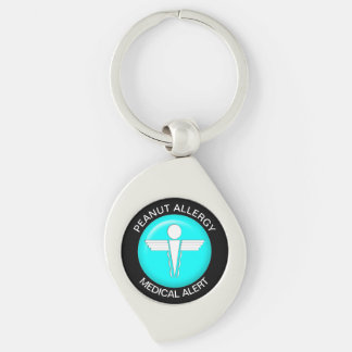 PEANUT Medical Alert Metal Keychain