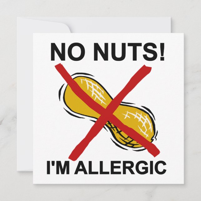Peanut NO Nuts I'm Allergic (Front)