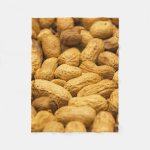 Peanut Pattern Brown Food Texture Cosy Fleece Blanket