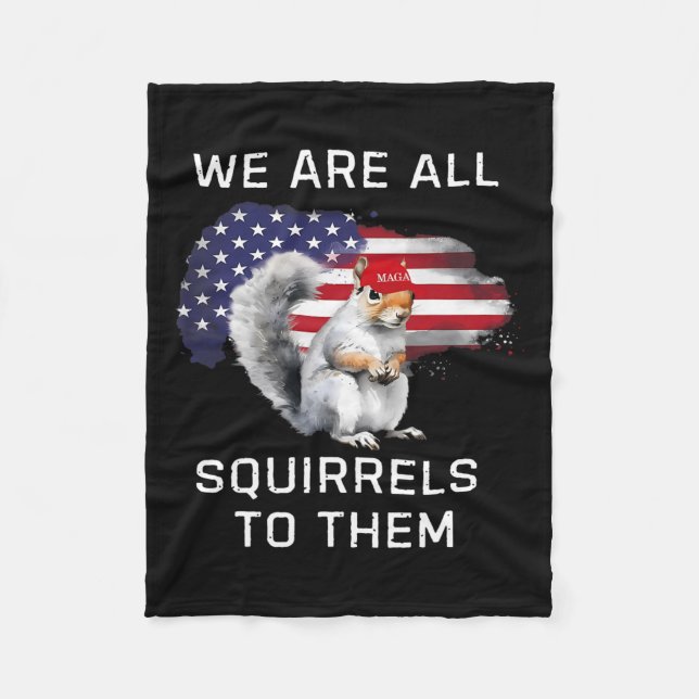 Peanut The Squirrel - Justice For Peanut Mega Paea Fleece Blanket (Front)