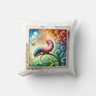 Peanut worm painting 160724AREF211 - Watercolor Cushion