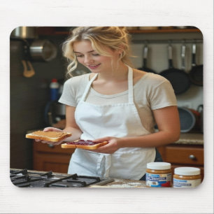 Peanutbutter and Jelly Sandwich Custom Mouse Pad