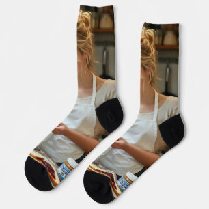 Peanutbutter and Jelly Sandwich Custom Socks