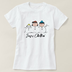 Peanuts   3 Person Snowman T-Shirt