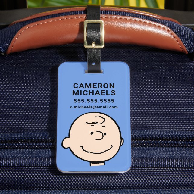 Peanuts | A Charlie Brown Smile Luggage Tag (Front Insitu 2)