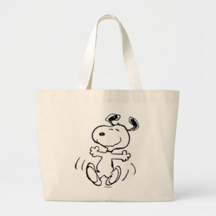 Peanuts A Snoopy Happy Dance Large Tote Bag