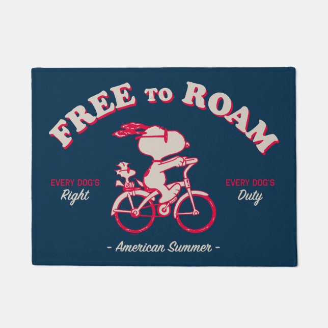 Peanuts | American Summer Free To Roam Doormat (Front)