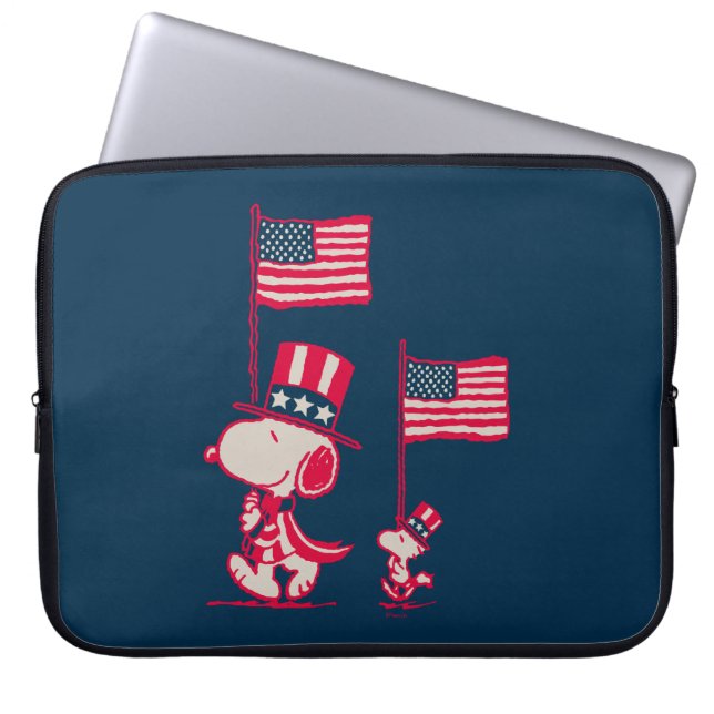 Peanuts | American Summer Old Glory Laptop Sleeve (Front)