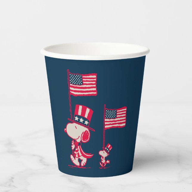 Peanuts | American Summer Old Glory Paper Cups (Front)
