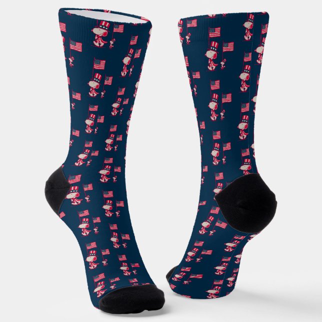 Peanuts | American Summer Old Glory Socks (Angled)