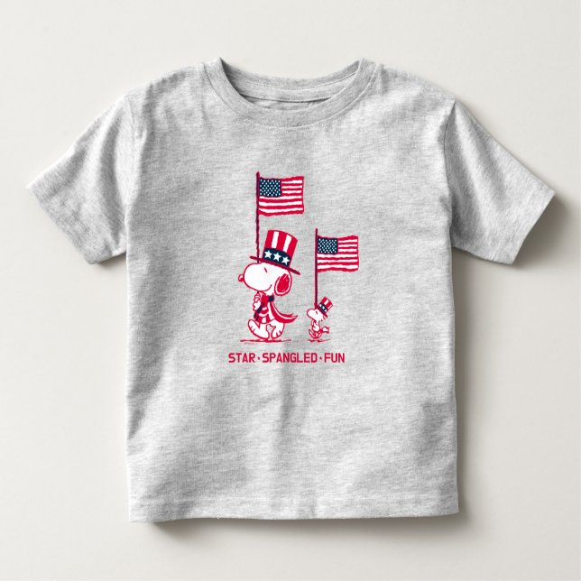 Peanuts | American Summer Old Glory Toddler T-Shirt (Front)