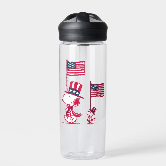 Peanuts | American Summer Old Glory Water Bottle (Front)