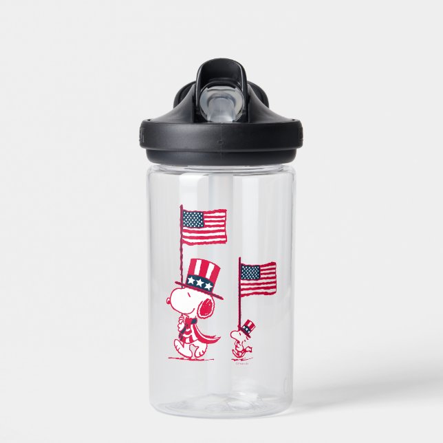 Peanuts | American Summer Old Glory Water Bottle (Front)