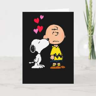 Peanuts - And Charlie Dog Kisses Valentine Wishes Card