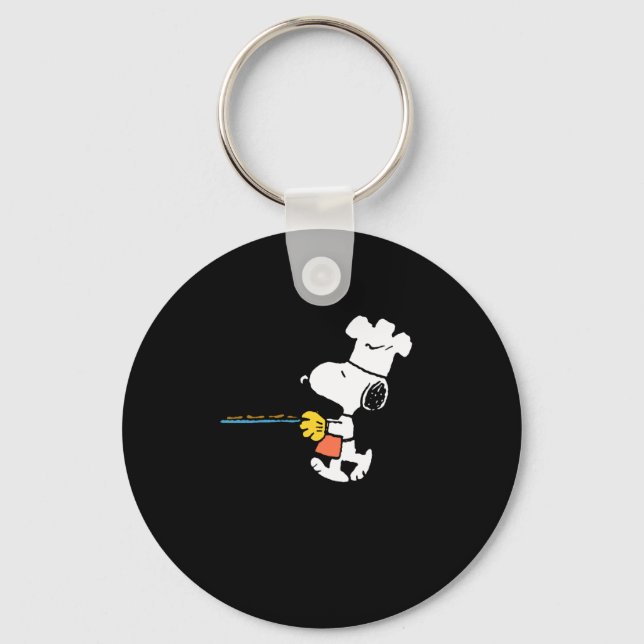 Peanuts Baking Cookies  Key Ring (Front)