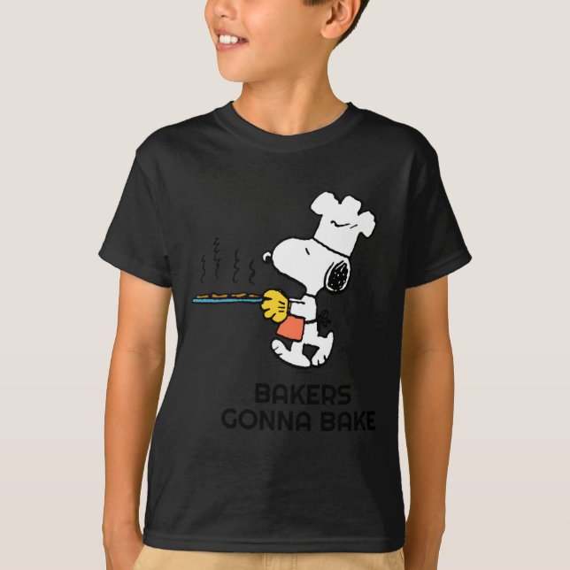 Peanuts Baking Cookies  T-Shirt (Front)