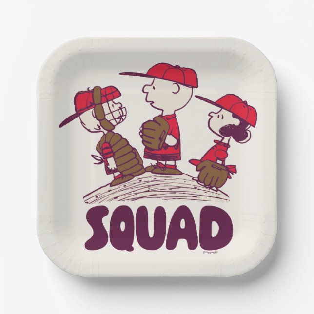 Peanuts | Baseball Squad Paper Plate (Front)