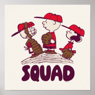 Peanuts   Baseball Squad Poster