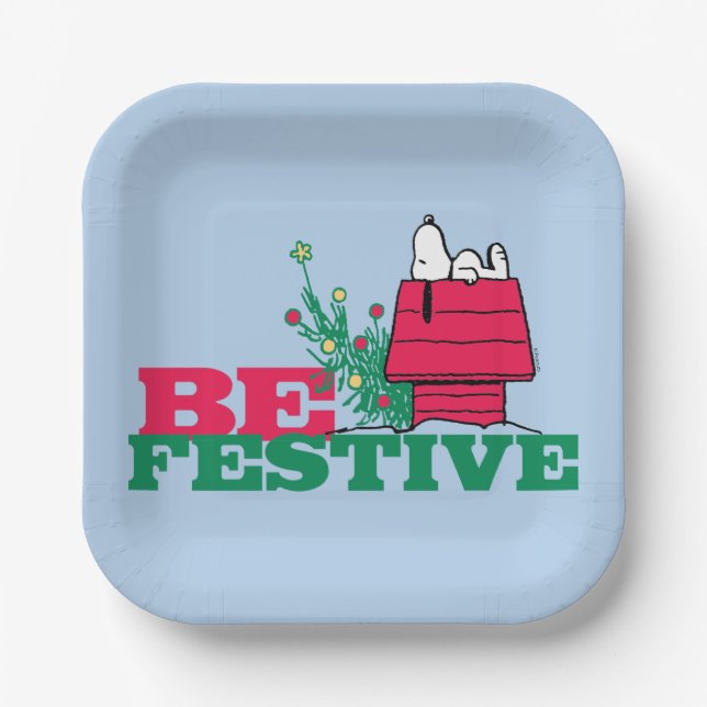 Peanuts | Be Festive Paper Plate (Front)