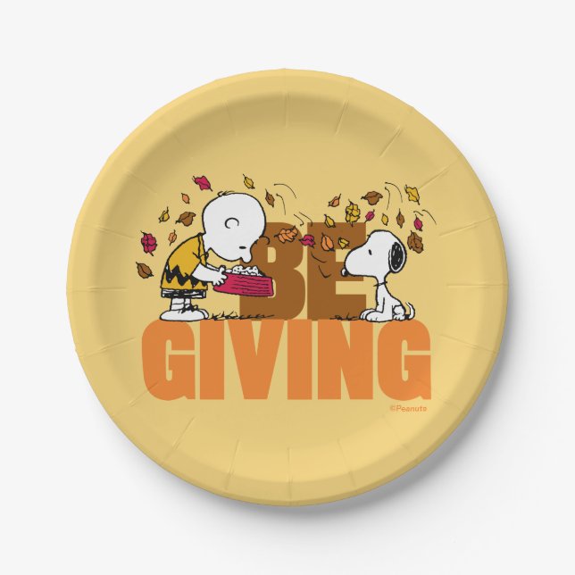 Peanuts | Be Giving Paper Plate (Front)